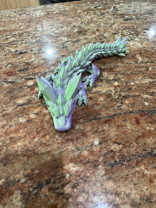 Green/Purple Crystal Dragon - Small